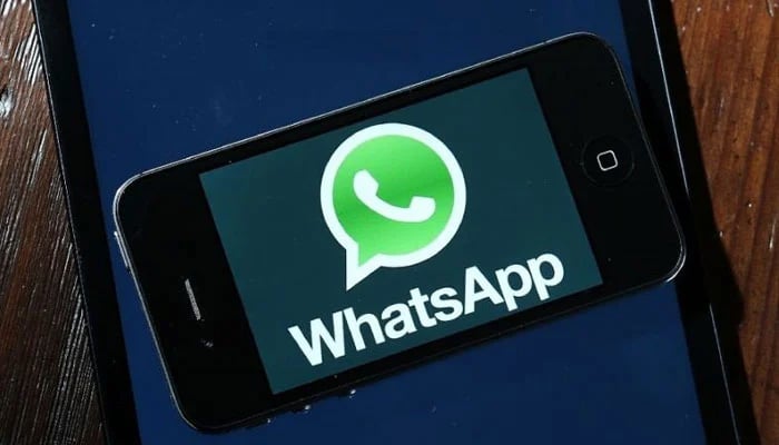 The picture shows the WhatsApp logo on a phone. — AFP/File