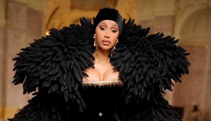 Cardi B steals the spotlight at Paris Fashion Week with a feathered look