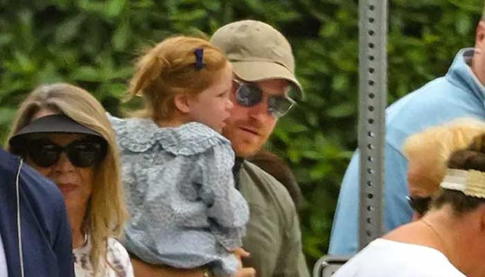 Prince Harry pictured with daughter Lilibet