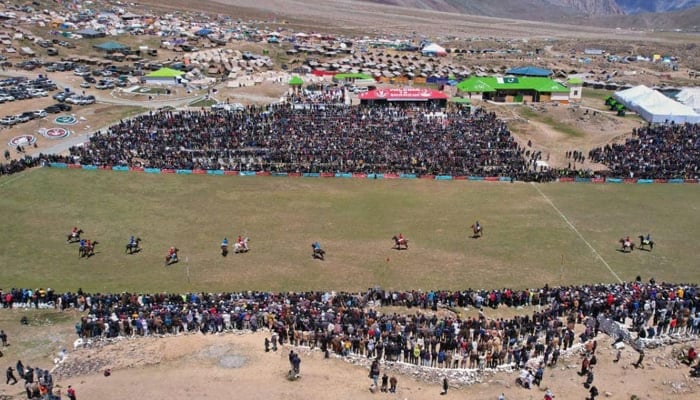 Match in progress during the Shandur Polo Festival 2023 — Khyber Pakhtunkhwa Culture and Tourism Authority
