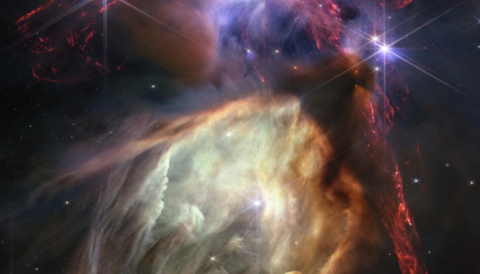 A James Webb telescope image obtained on July 12, 2023, shows a small star-forming region in the Rho Ophiuchi cloud complex, the closest star-forming region to Earth. — AFP/File