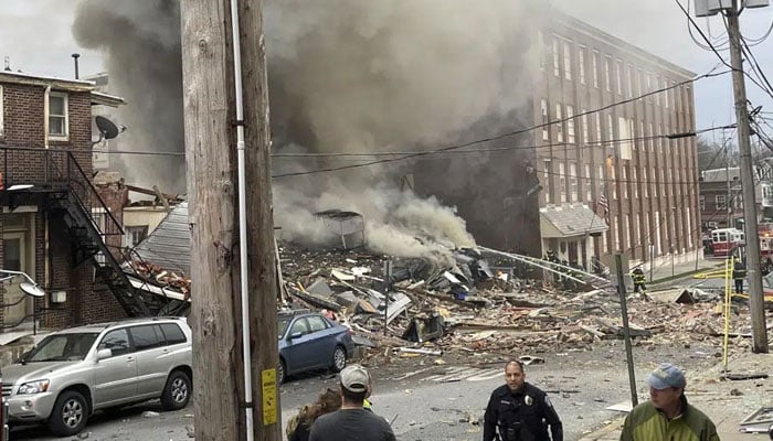 This picture shows the scene of the explosion at the chocolate factory in Pennsylvania, US. — Twitter/@FRI_magazine