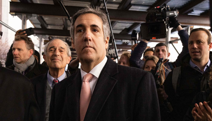 Former Trump Attorney Michael Cohen arrives at the district attorney´s office to complete his testimony before a grand jury on March 15, 2023, in New York. — AFP