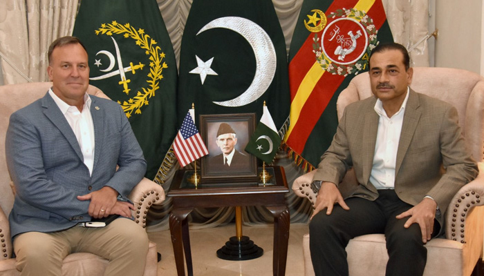 US Central Command (Centcom) chief, General Michael Erik Kurilla, meets Chief of Army Staff (COAS) General Asim Munir in Rawalpindi, on June 24, 2023. — ISPR