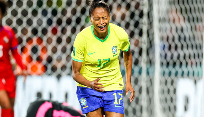 Brazils Ary Borges scores hat-trick on Womens World Cup debut.—Twitter@_aryborges