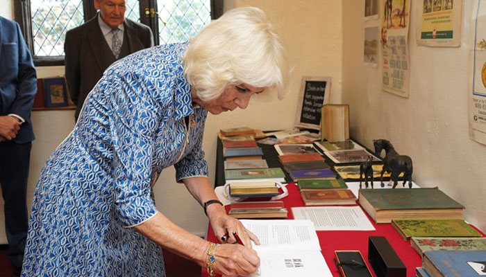 Queen Camilla explores house of ‘Black Beauty’ author Anna Sewell