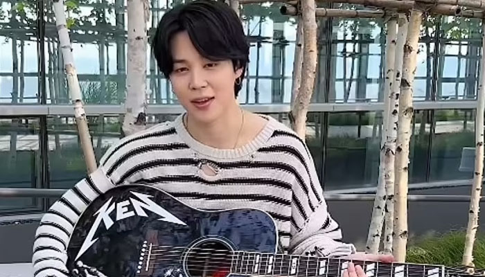 BTS member Jimin receives Kens guitar from Barbie star Ryan Gosling
