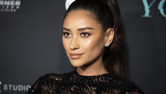 Shay Mitchell stunned in a corset top at Drake’s party