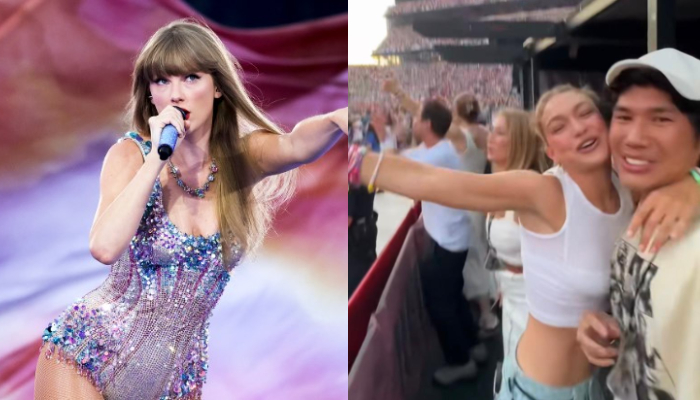 Bestie Gigi Hadid once again showed her support for Taylor Swift at the California show