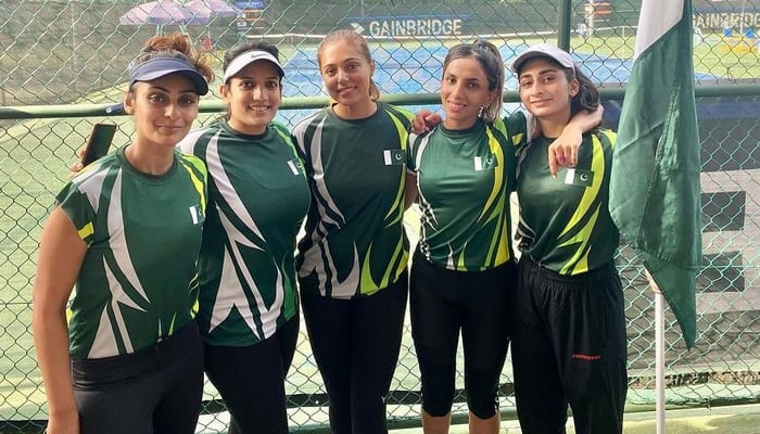Pakistan womens tennis team. — Provided by the reporter