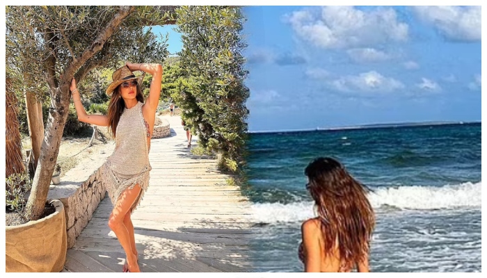 Alessandra Ambrosio shows off sensational swimsuit body as she hits the beach