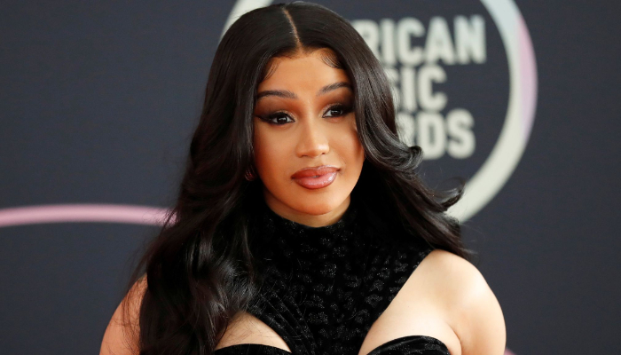 Cardi B was filmed bending over and asking fans to splash her with water at the Las Vegas show