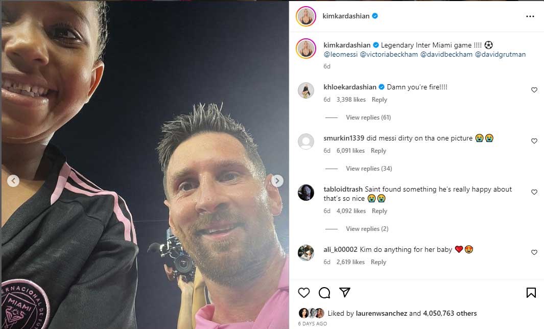 Lionel Messi puts Kim Kardashian in her place