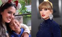 Watch: Taylor Swift gives Vanessa Bryant's daughter a sweet kiss, her '22' cap  