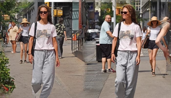Katie Holmes cuts a casual figure for afternoon stroll