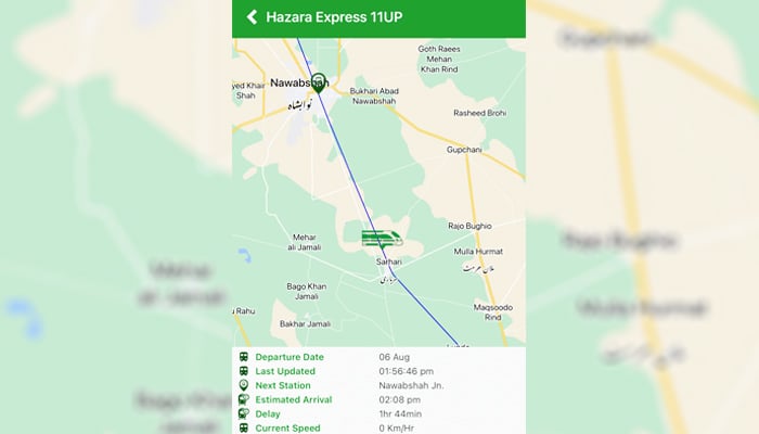 The route of the Hazara Express. — Geo.tv via Afzal Nadeem Dogar