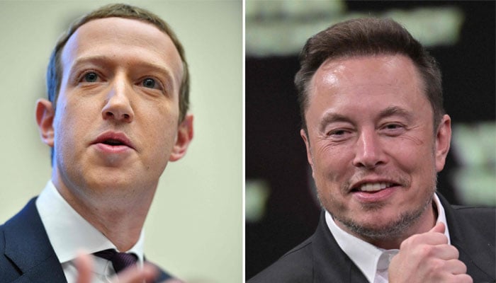 This combination of file photographs shows X (ex-Twitter) CEO Elon Musk and Meta CEO Mark Zuckerberg. — AFP/File