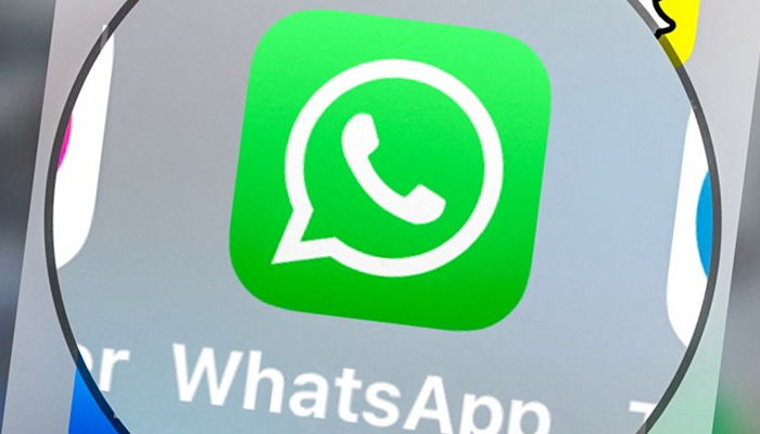 WhatsApps application logo on a smartphones interface zoomed in. — AFP/File