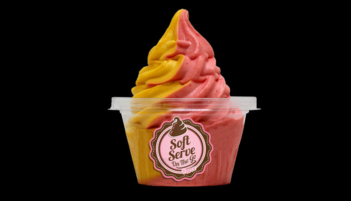 This image shows an ice cream cup Soft Serve On The Go made by Kosher Icecream. — Kosher Icecream/File