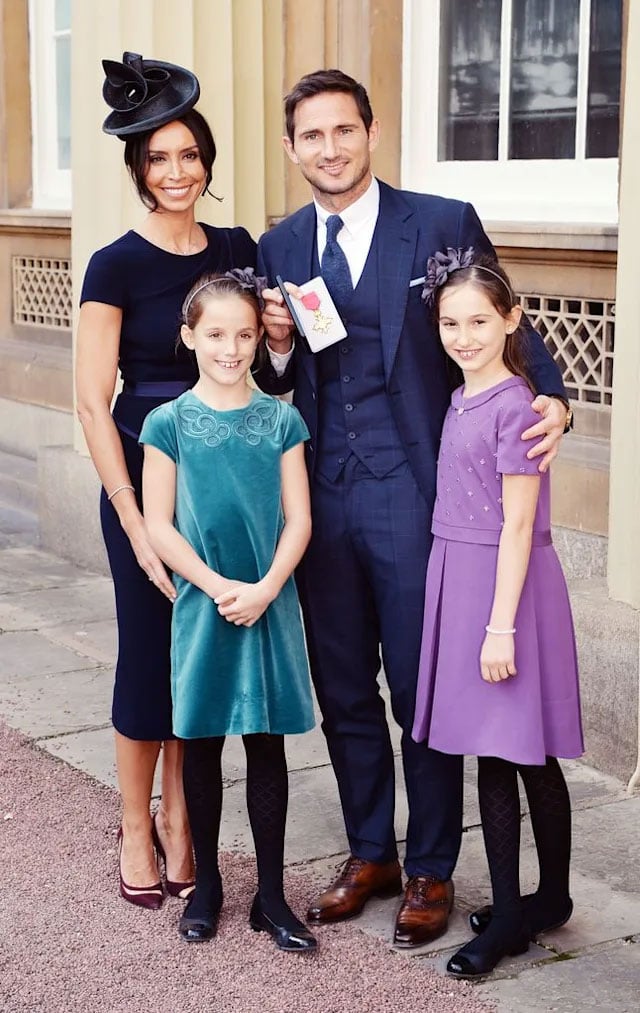 Christine Lampard along with her husband and her stepdaughters. hellomagazine.com