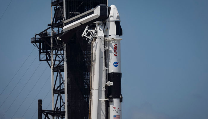 A SpaceX Falcon 9 rocket with the Crew Dragon spacecraft is prepared for launch the Crew-7 mission from Launch Complex 39A at the Kennedy Space Center on August 24, 2023 in Cape Canaveral, Florida. — AFP