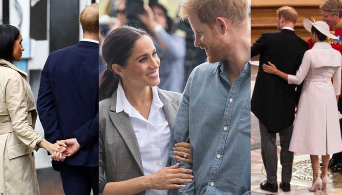 Prince Harry seems to be guarded with his wife Meghan Markle during public appearances