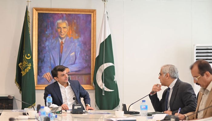 Special Assistant to the Prime Minister on Overseas Pakistanis Jawad Sohrab Malik in meeting with heads of key departments on August 29, 2023. — Press release