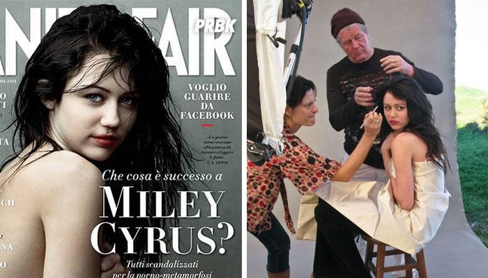 Miley Cyrus on Vanity Fair cover 2008