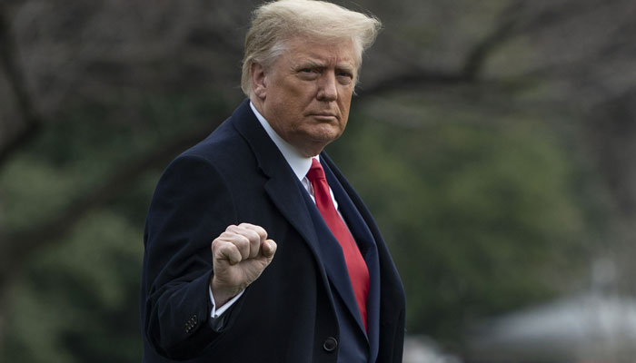 (FILES) US President Donald Trump departs the White House in Washington, DC, on December 12, 2020. Former US president Donald Trump pleaded not guilty on August 31, 2023, to charges that he led a criminal conspiracy to overturn his 2020 election loss in the southern state of Georgia.—AFP/file