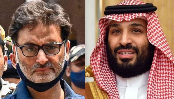 Kashmiri leader Yasin Malik (left) and Saudi Crown Prince Mohammed bin Salman. — AFP/File