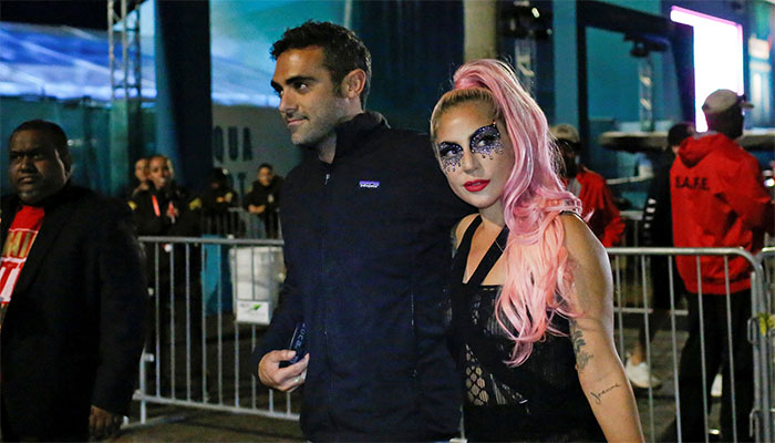 Lady Gaga and ex-boyfriend Michael Polansky in Las Vegas, sparking romance rumors.