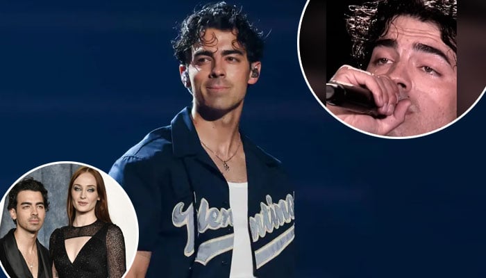 Joe Jonas becomes emotional on stage while singing a song written for his former partner Sophie Turner