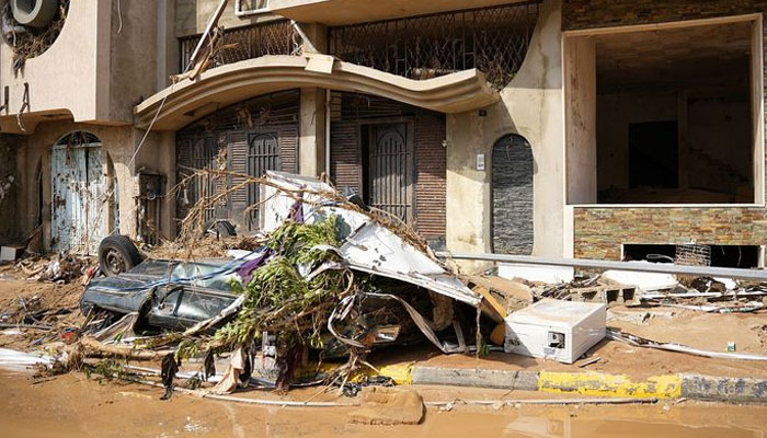 Wreckage caused by flash floods after storm Daniel in Libya. — AFP