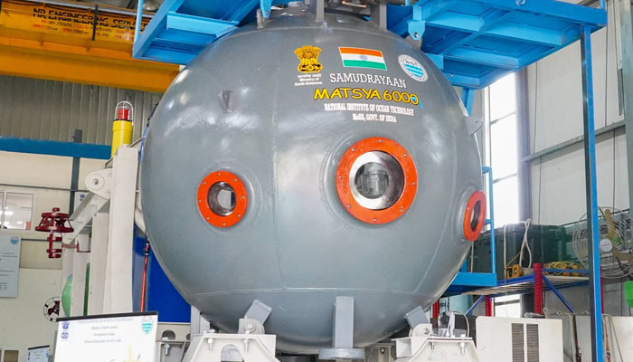 Samudrayaan MATSYA 6000 submersible under construction at the National Institute of Ocean Technology in Chennai. — X/@KirenRijiju