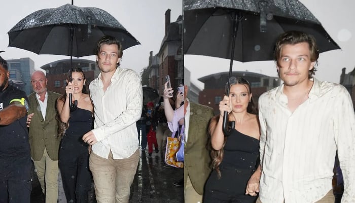 Millie Bobby Brown and Jake Bongiovi hold hands at Nineteen Steps book launch