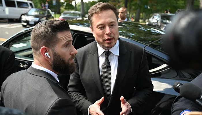 X CEO Elon Musk leaves a U.S. Senate bipartisan Artificial Intelligence Insight Forum at the U.S. Capitol in Washington, D.C., Sept. 13, 2023. AFP