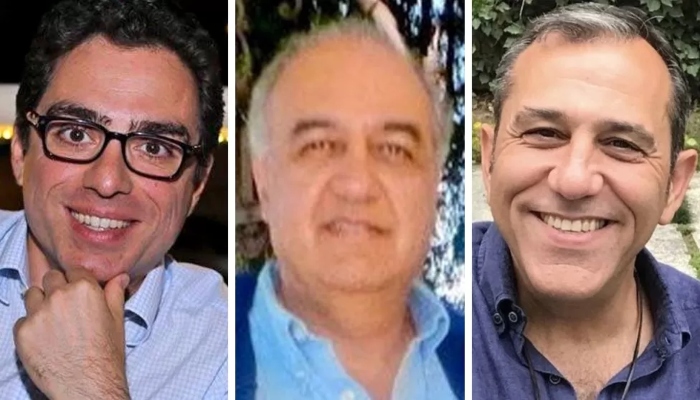 This picture shows (Left to right) Siamak Namazi, Morad Tahbaz and Emad Shargi, Iranian-US citizens to be freed from prison under the deal. — Reuters/File, Facebook/@Free the Namazis, X/@NedaShargi