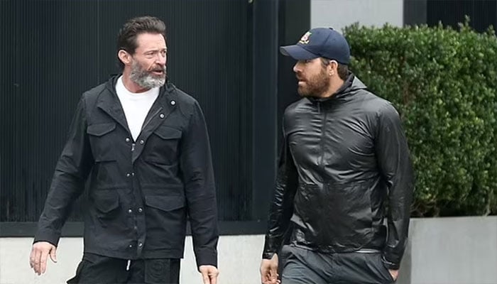 Hugh Jackman and Ryan Reynolds spotted together in NYC amidst news of divorce.