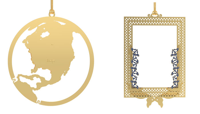 Melania Trumps The Family Portrait and Home For Christmas ornaments. — Instagram @usamemorabilia