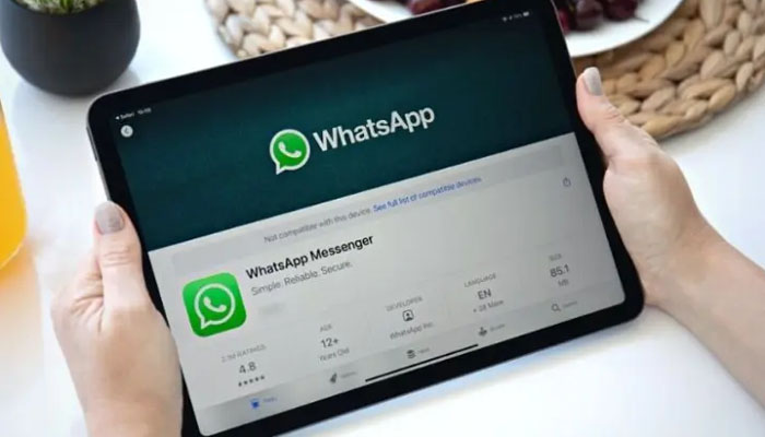 WhatsApp display on iPad Apple store. — WhatsApp