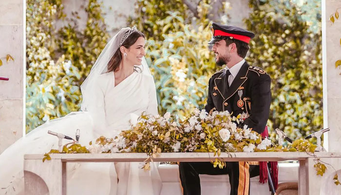 Princess Rajwa married Crown Prince Hussein on June 1, 2023. — Royal Hashemite Court