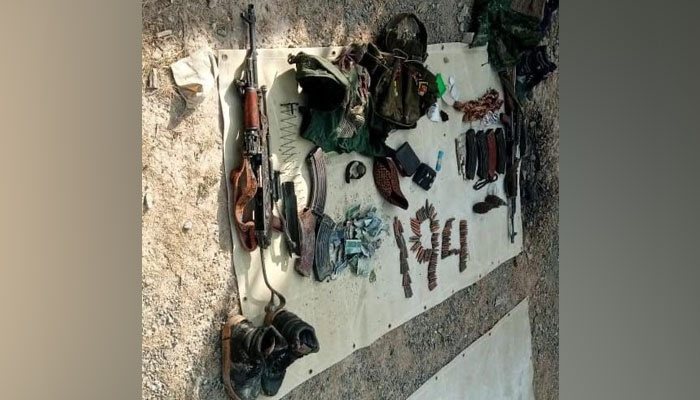 Weapons and ammunition recovered from the terrorists during one of the IBOs. — ISPR
