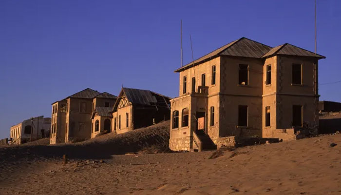 Kolmanskop once had hundreds of Germans living and working in the village. The Sun