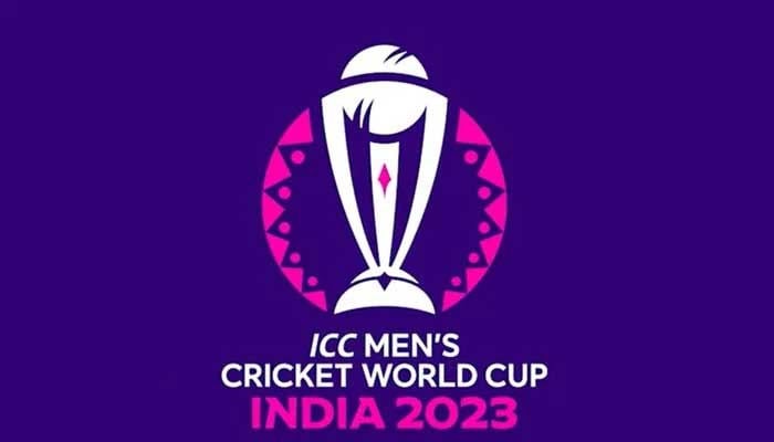 ICC World Cup 2023 branding. — ICC