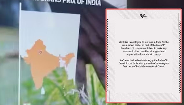 MotoGPs apology to Indian fans for not including Kashmir on Indias map. — MotoGP