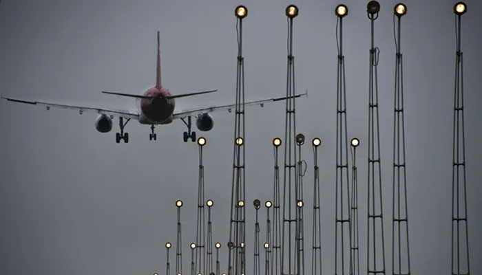 Representational image of an airplane landing at Sao Paulo-Gaurulhos International Airport on July 28, 2015. — AFP