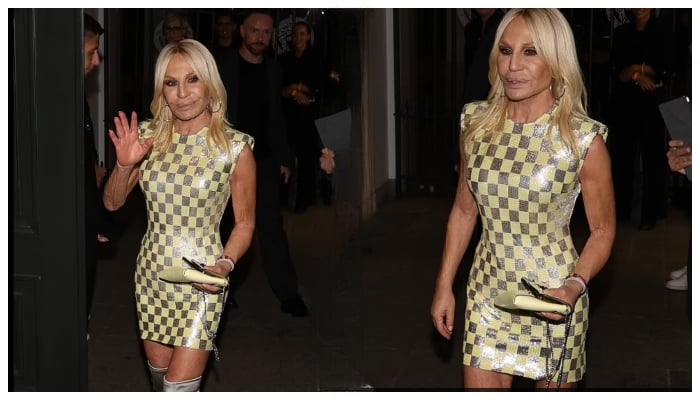 Donatella Versace proves age is just number as she sizzles in mini dress