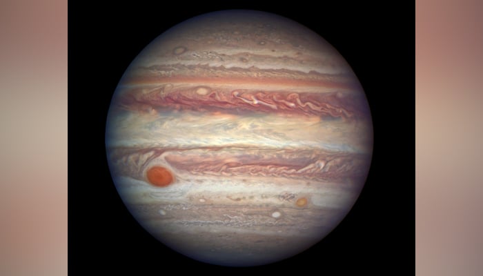 This image captured by the Hubble Space Telescope shows Jupiter when it was comparatively close to Earth, at a distance of 415 million miles. — Nasa/File