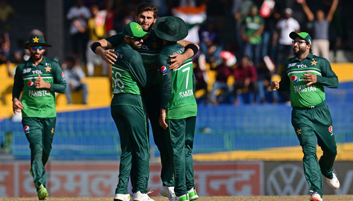Pakistans Shaheen Shah Afridi celebrates dismissal of India´s Shubman Gill during the Asia Cup 2023 super four ODI match between India and Pakistan at the R. Premadasa Stadium in Colombo on September 10, 2023. — AFP