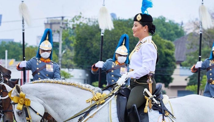 Thai Princess Sirivannavari Nariratana presiding over the ceremony marked the 22th anniversary of the Royal Stable Unit at the Cavalry Division 2 The King’s Guard. — Royal Family Thailand